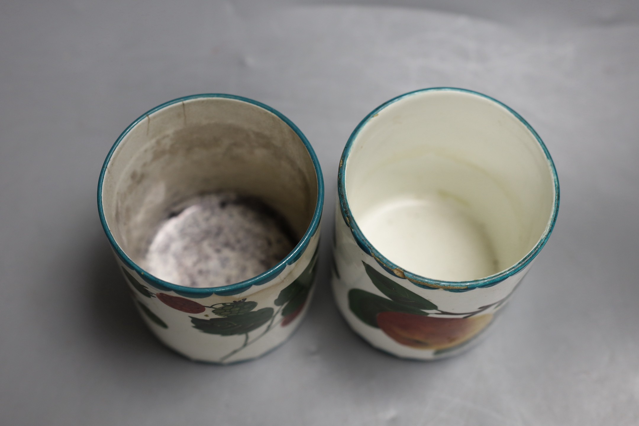 Two Wemyss jars without covers, 10cms high